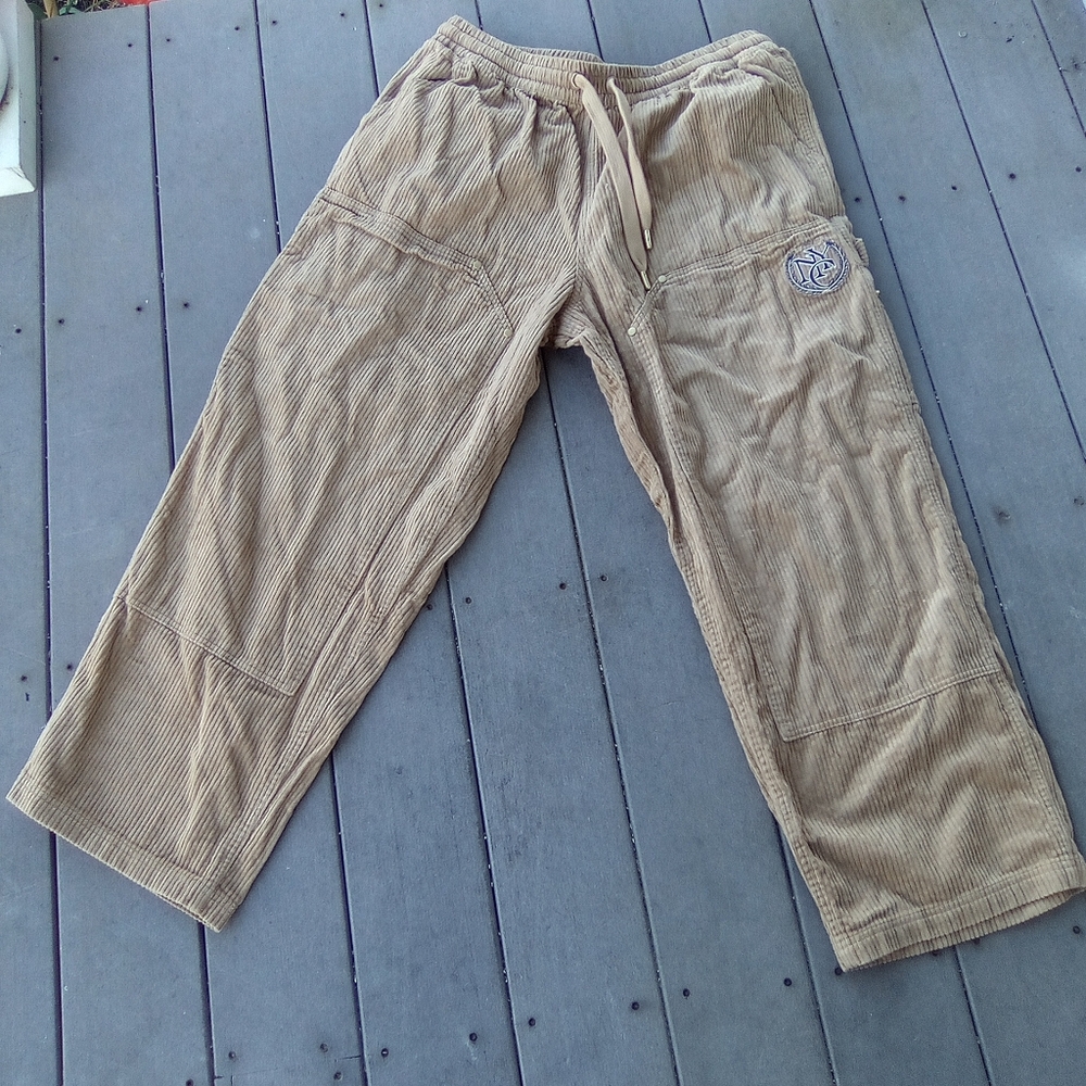 PUMA Tan Corduroy Pants with Embroidered Logo SIZE XL - Picture 4 of 10